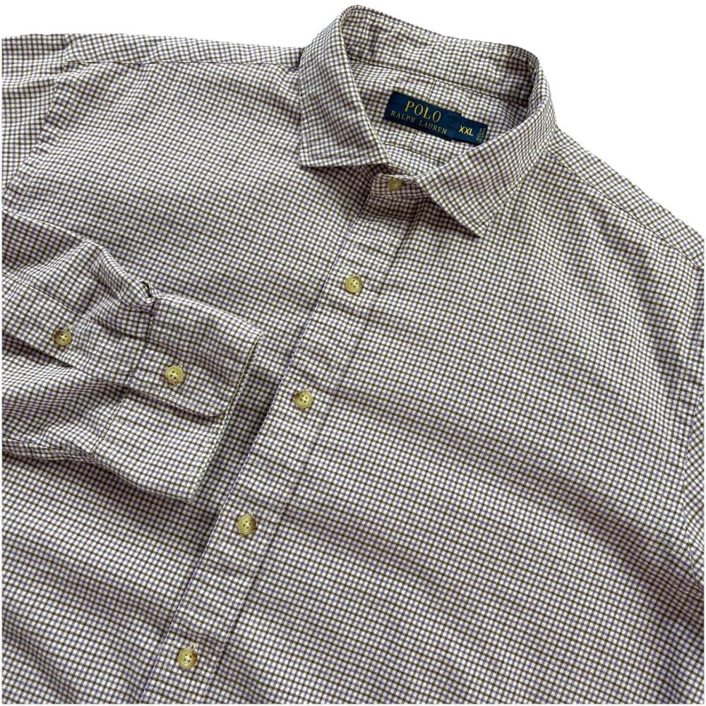 Polo Ralph Lauren Purple Brown White Plaid Button Down Flannel Shirt Men's XXL